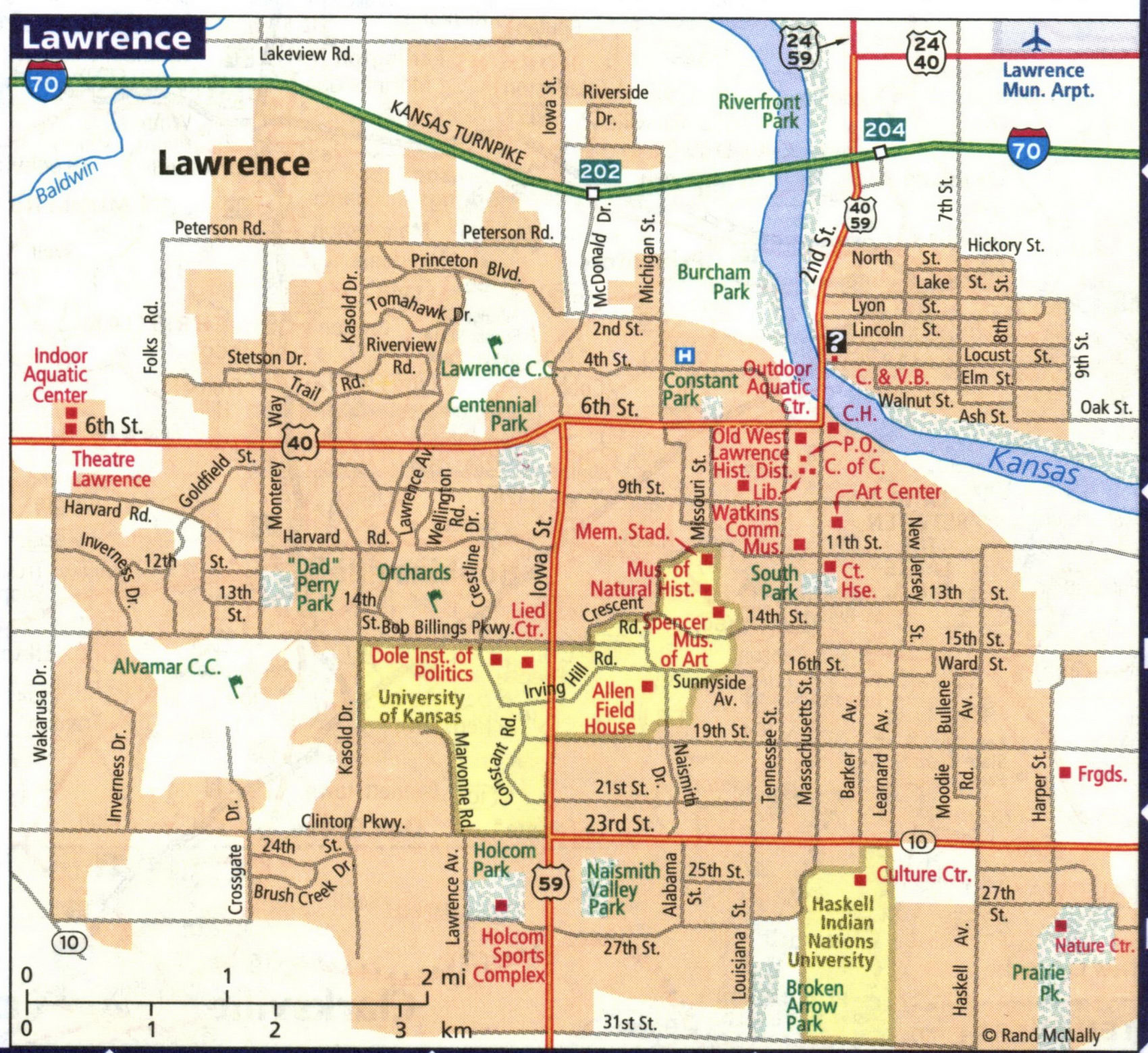 Map of Lawrence