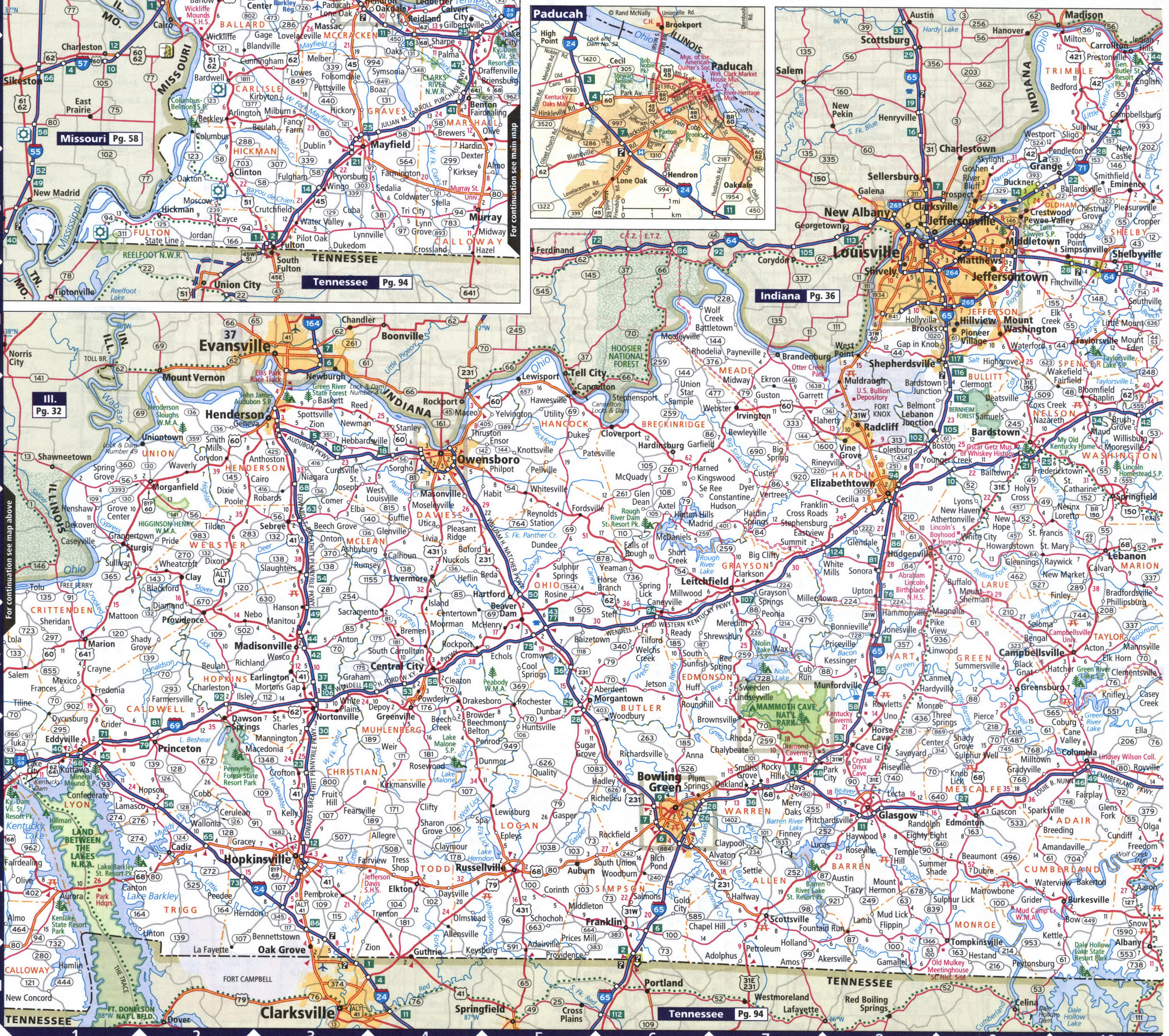 Map of western Kentucky