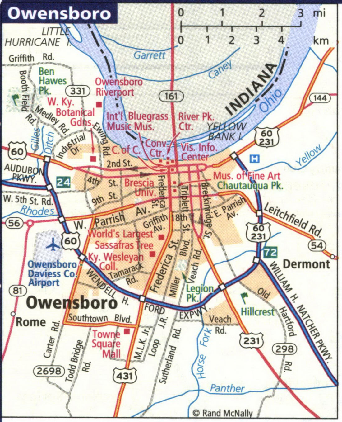 Map of Owensboro
