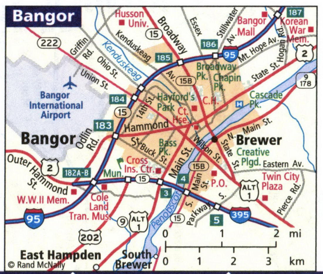 Map of Bangor