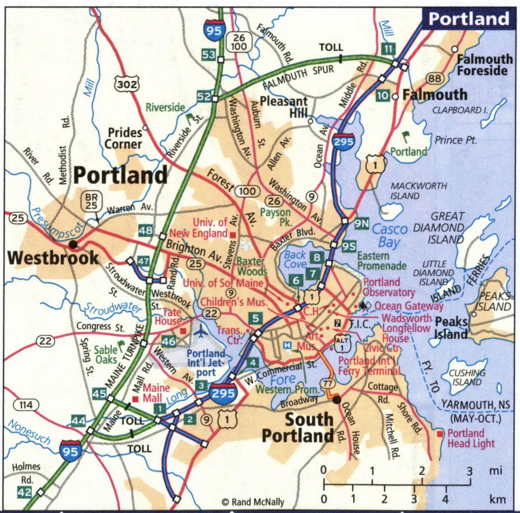 Map of Portland