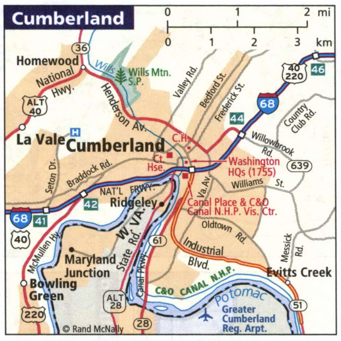 Map of Cumberland