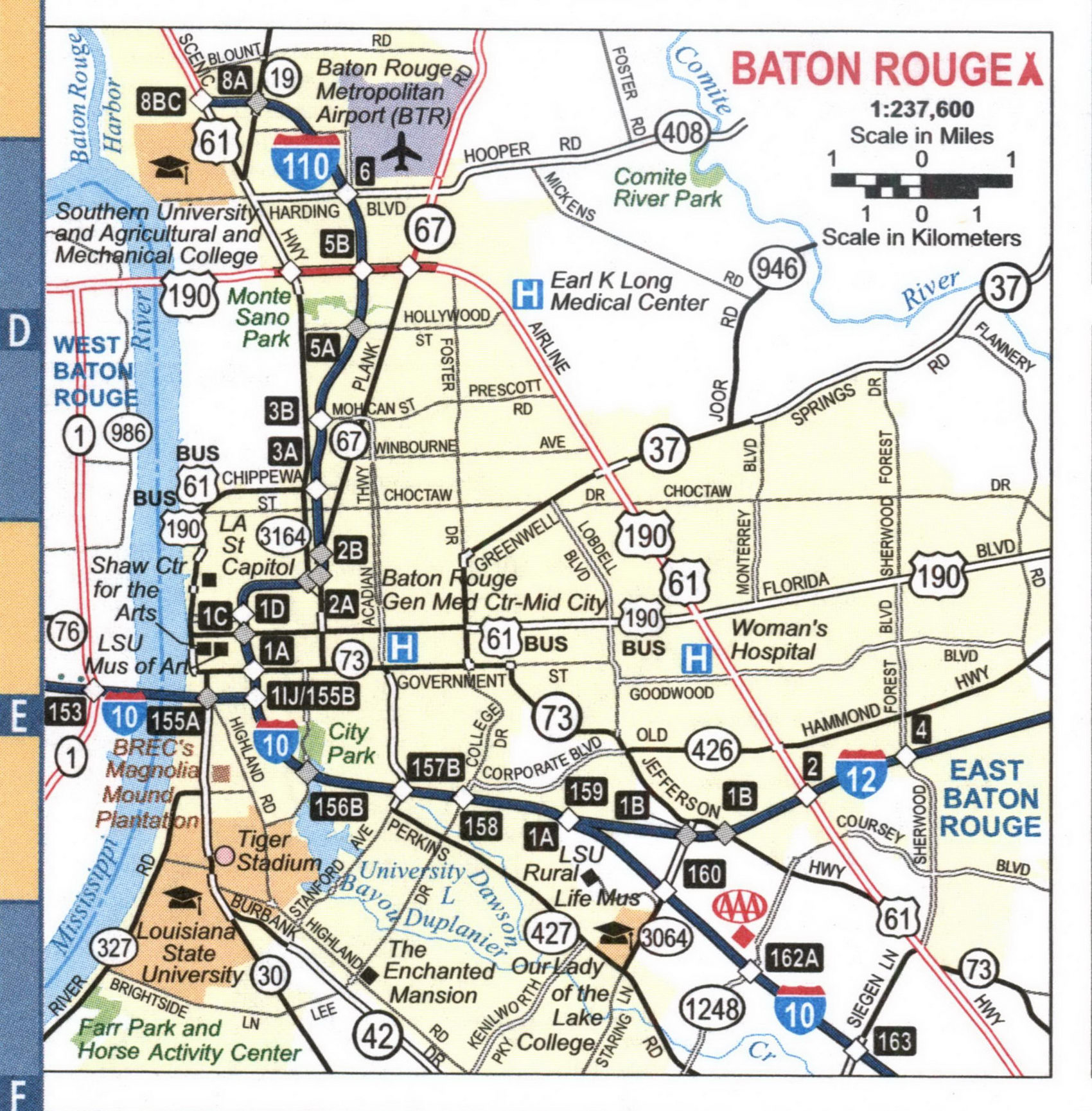 Map of Baton Rouge