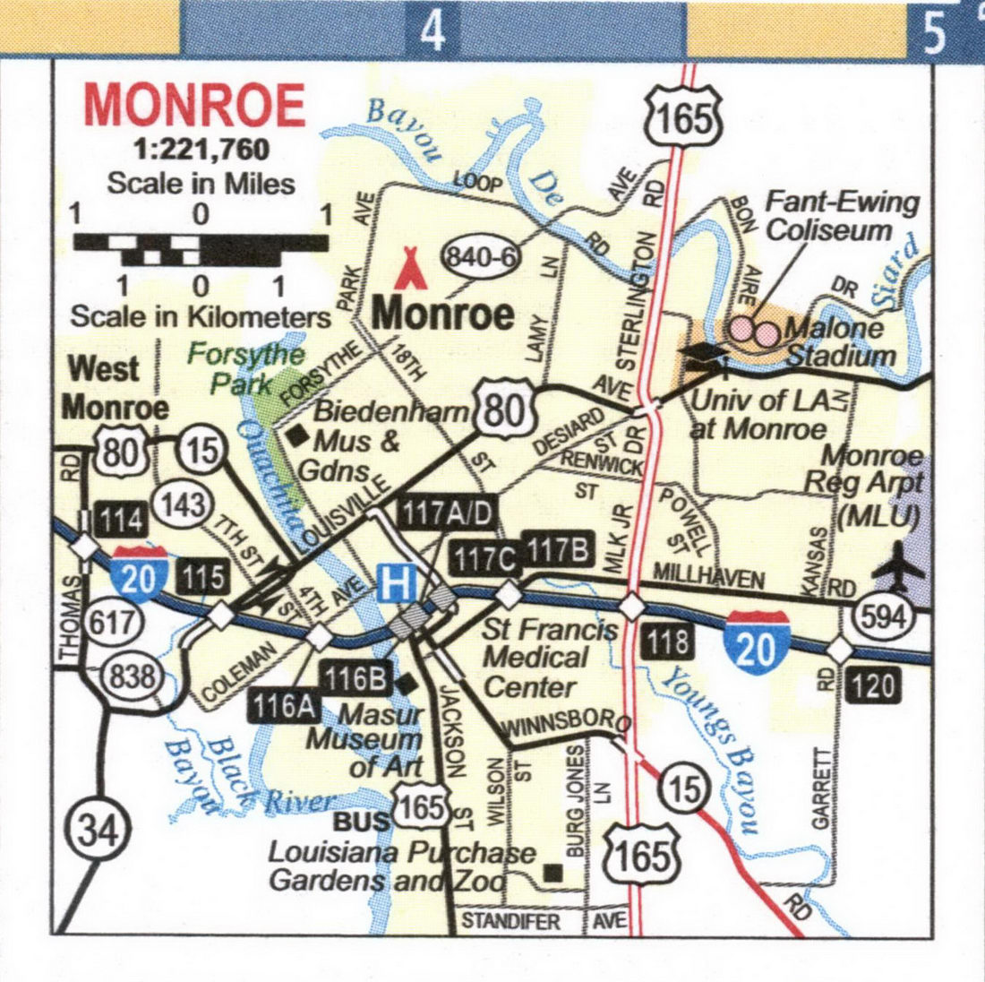 map of Monroe