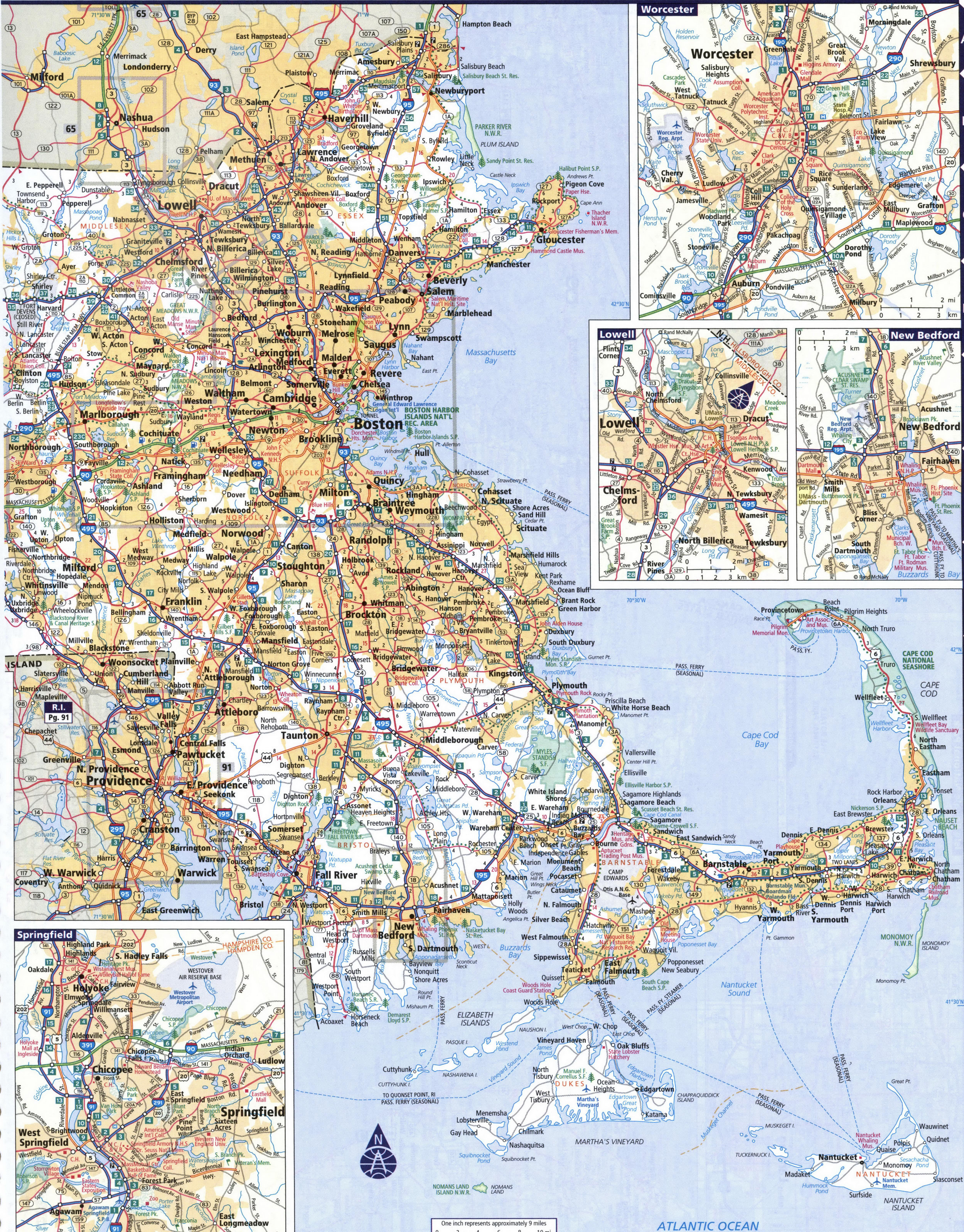 Map of eastern Massachusetts