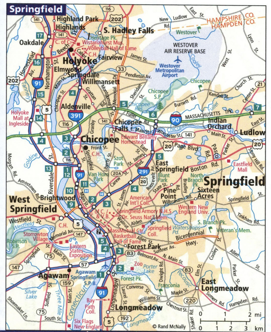 Map of Springfield