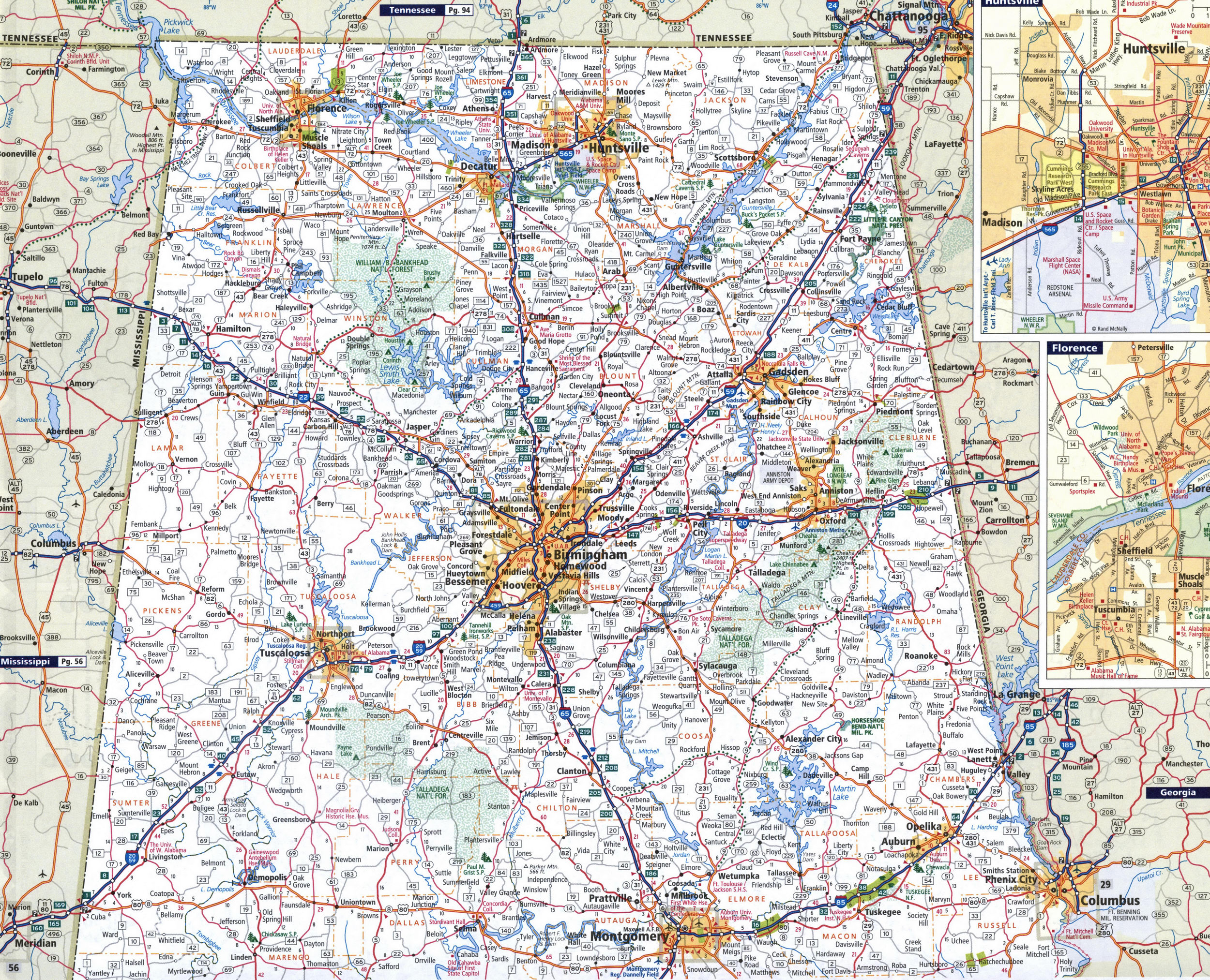 Map of northern Alabama