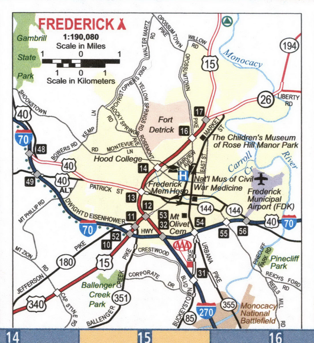 Map of Frederick