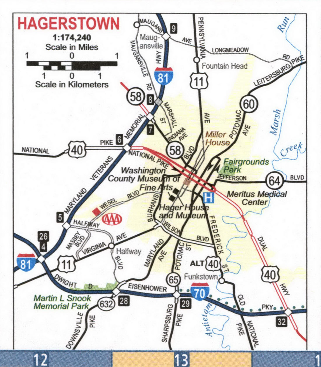 Map of Hagerstown