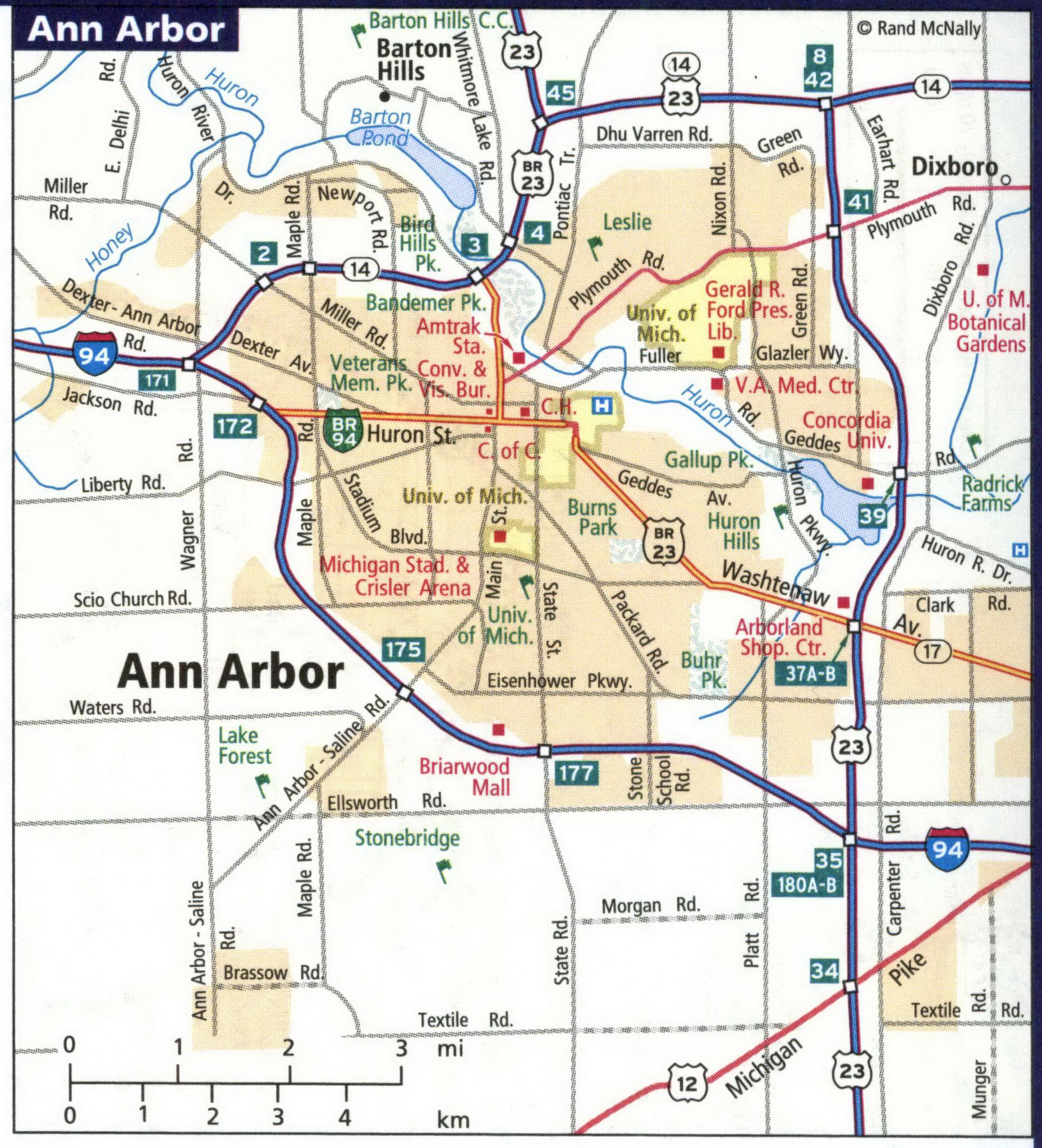 Map of Ann Arbor