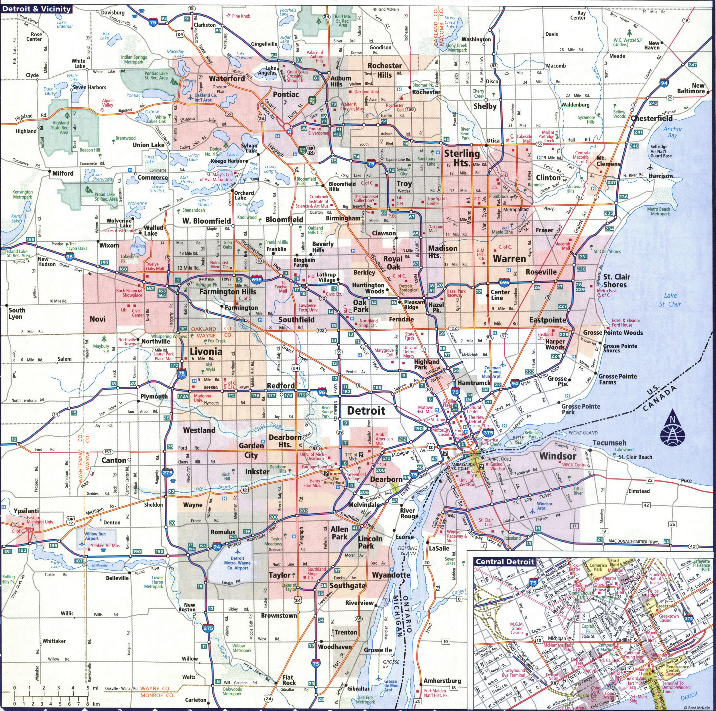 Map of Detroit