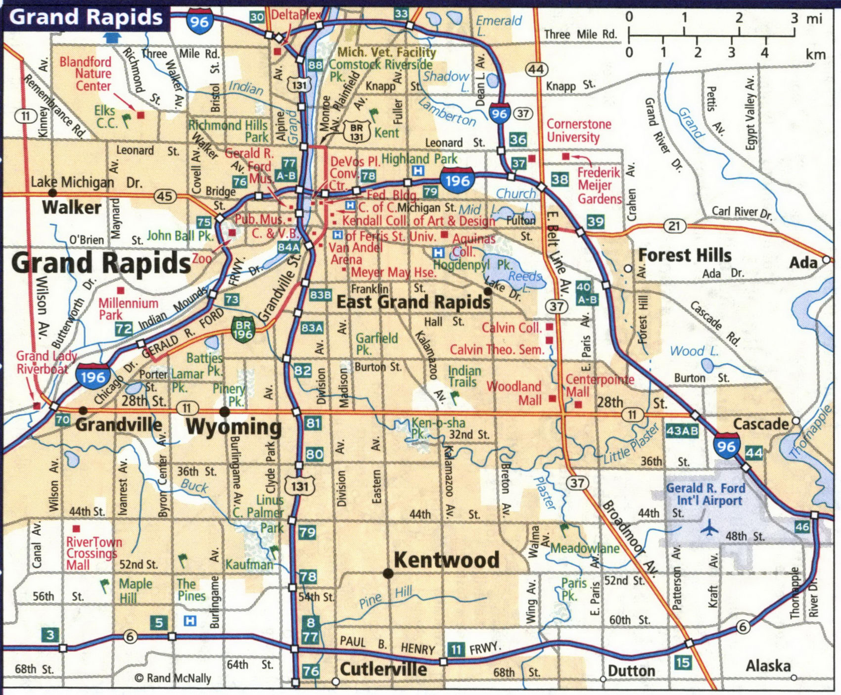 Map of Grand Rapids