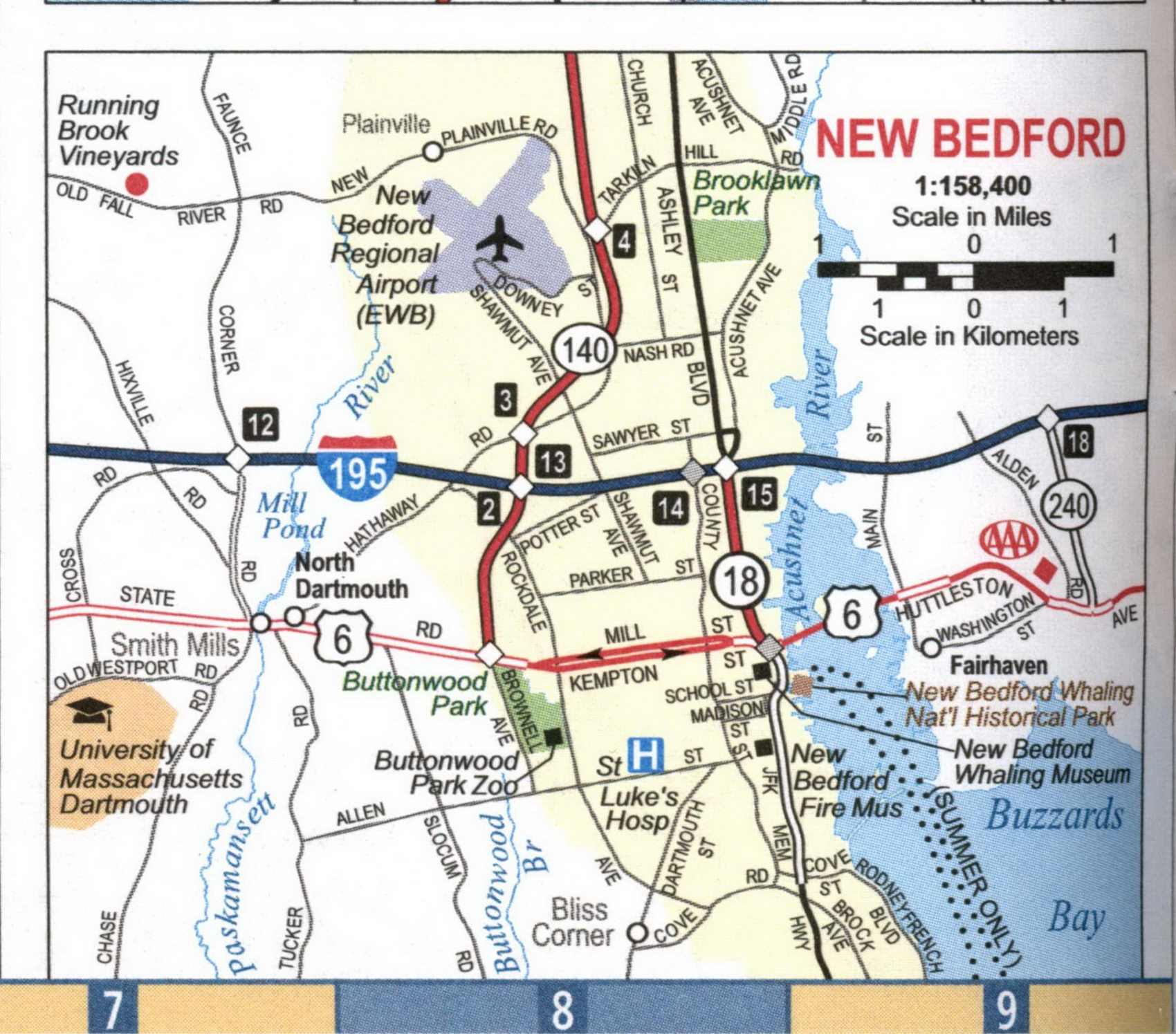 Map of New Bedford