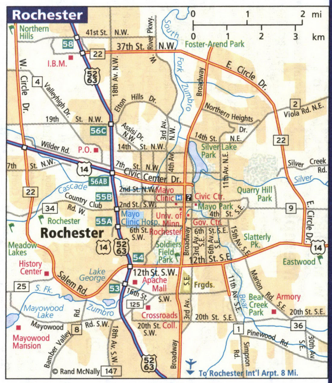 Map of Rochester
