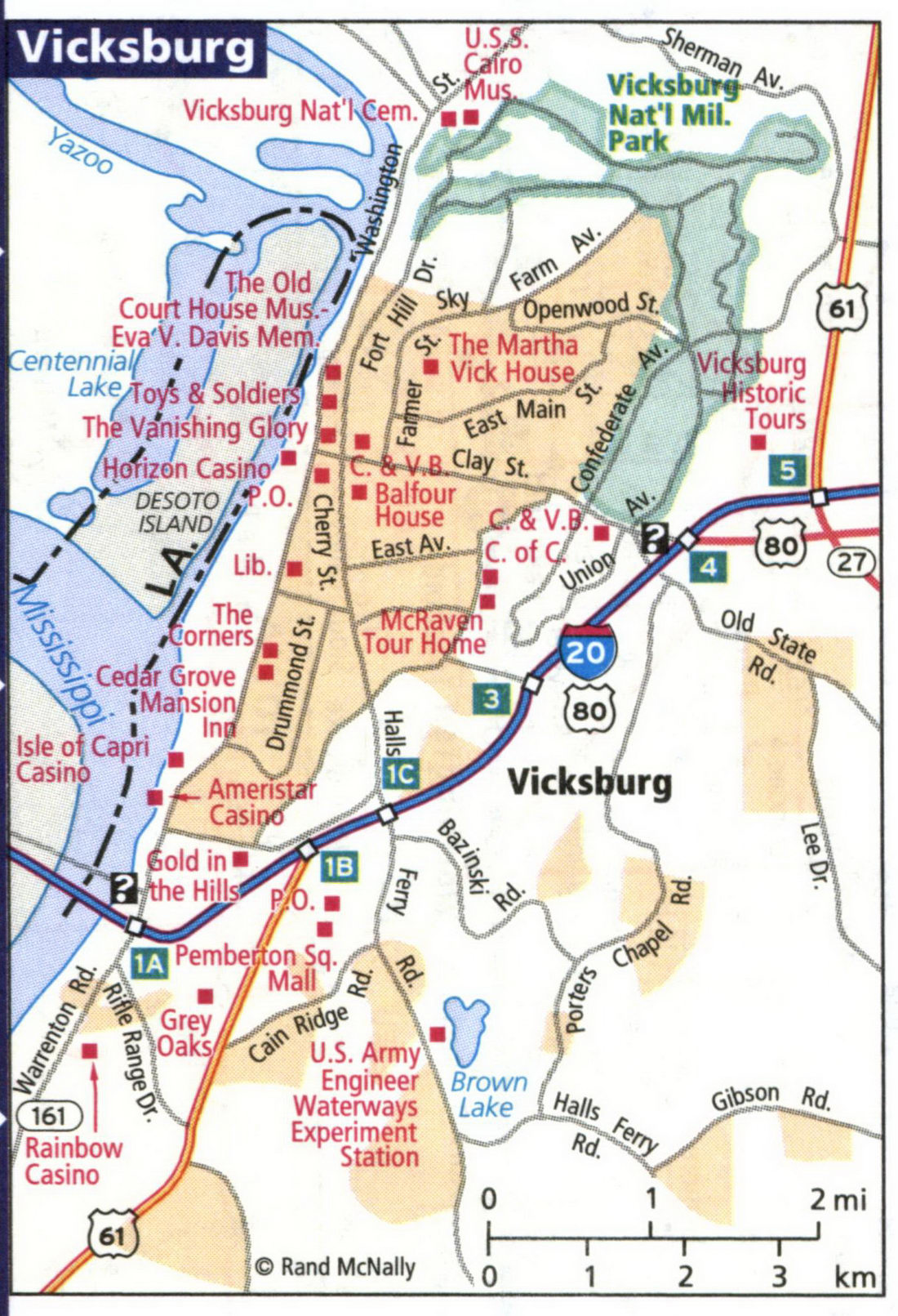 Map of Vicksburg