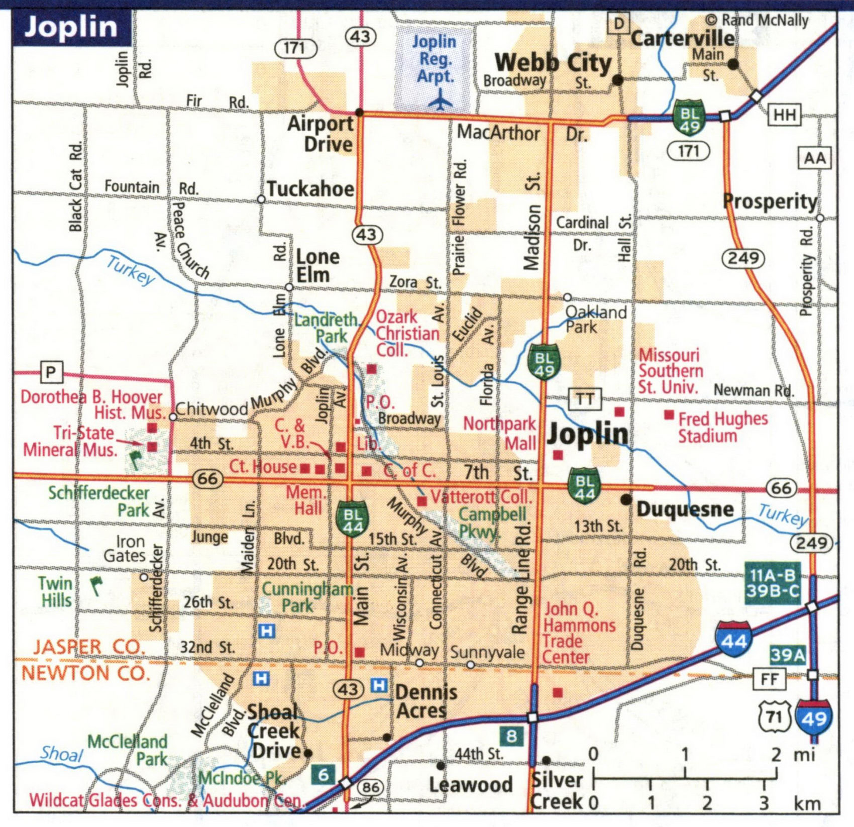 Map of Joplin