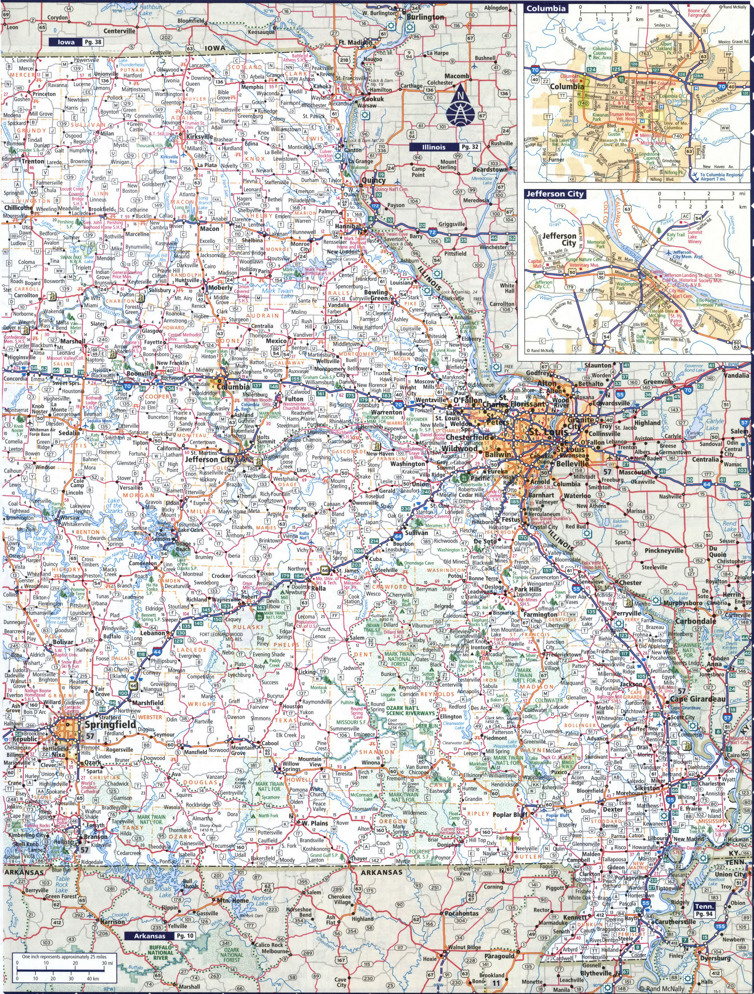Map of eastern Missouri