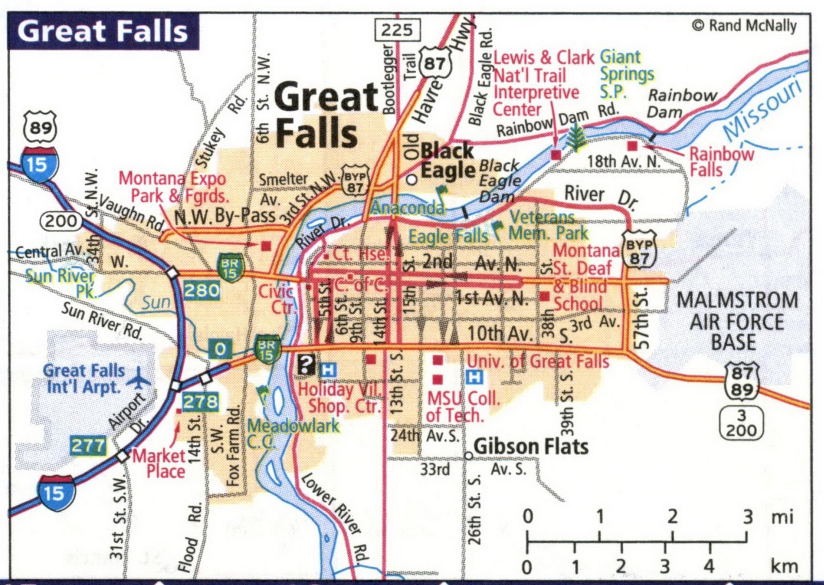 Map of Great Falls