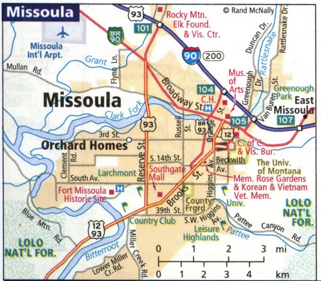 Map of Missoula