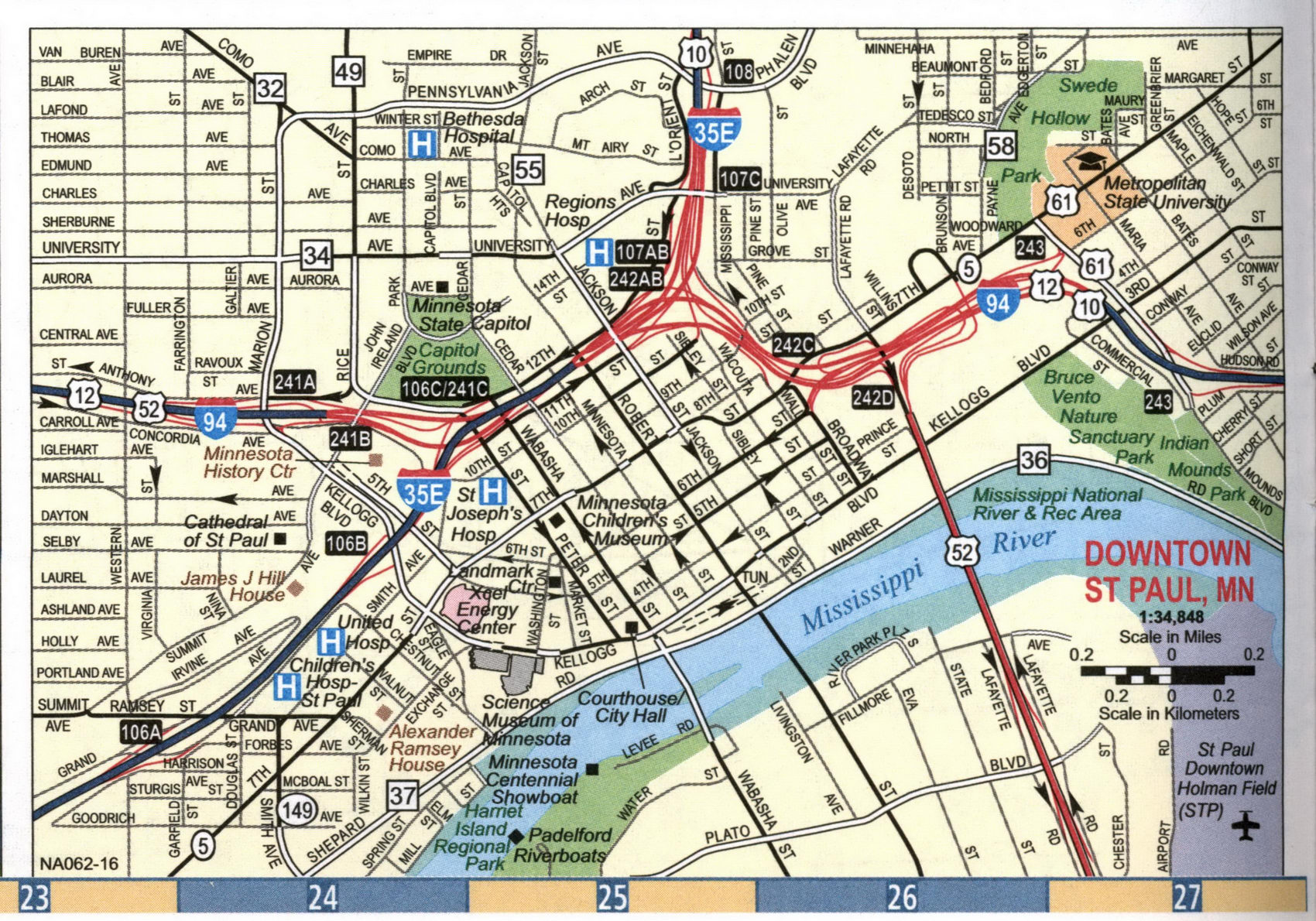 Map of Downtown St Paul