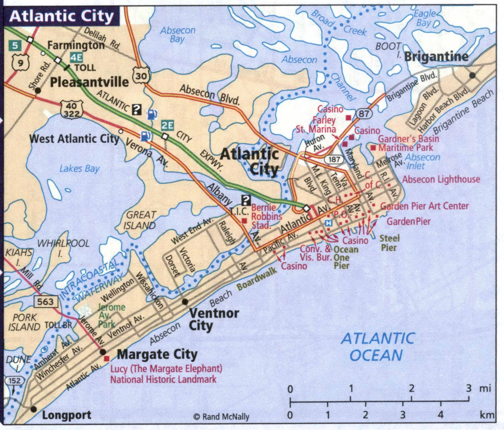 Map of Atlantic City