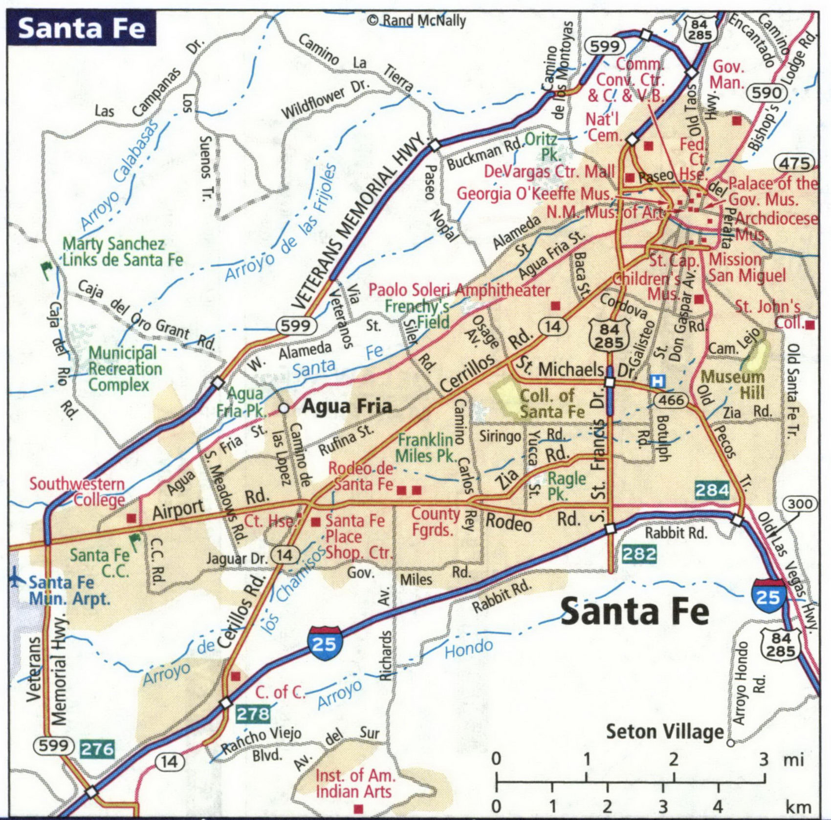 Map of Santa Fe