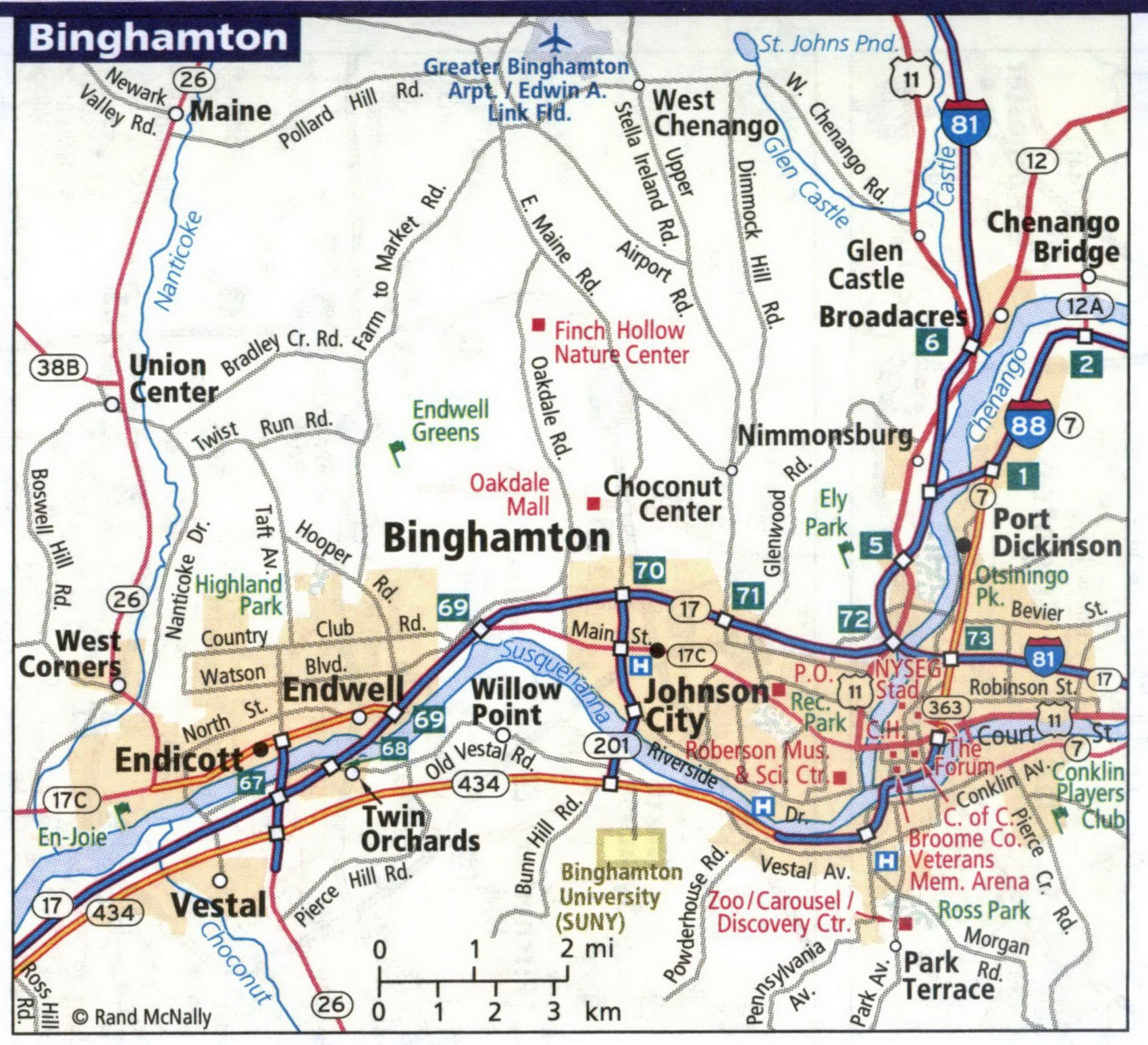 Map of Binghamton