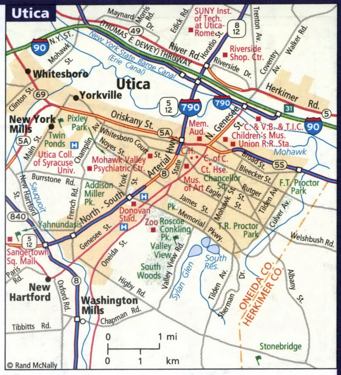 Map of Utica