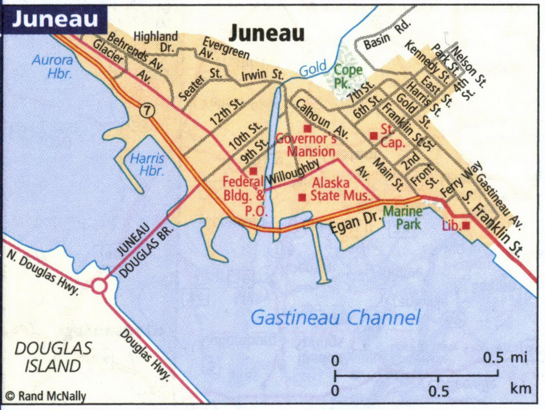 Map of Juneau