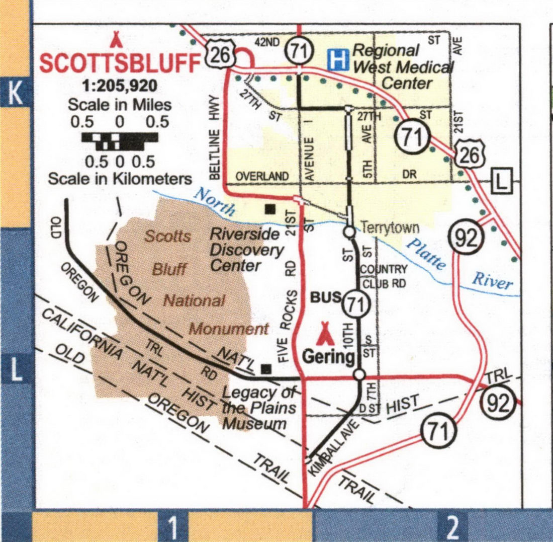 Map of Scottsbluff
