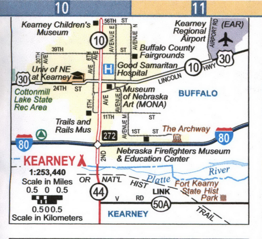 Map of Kearney city