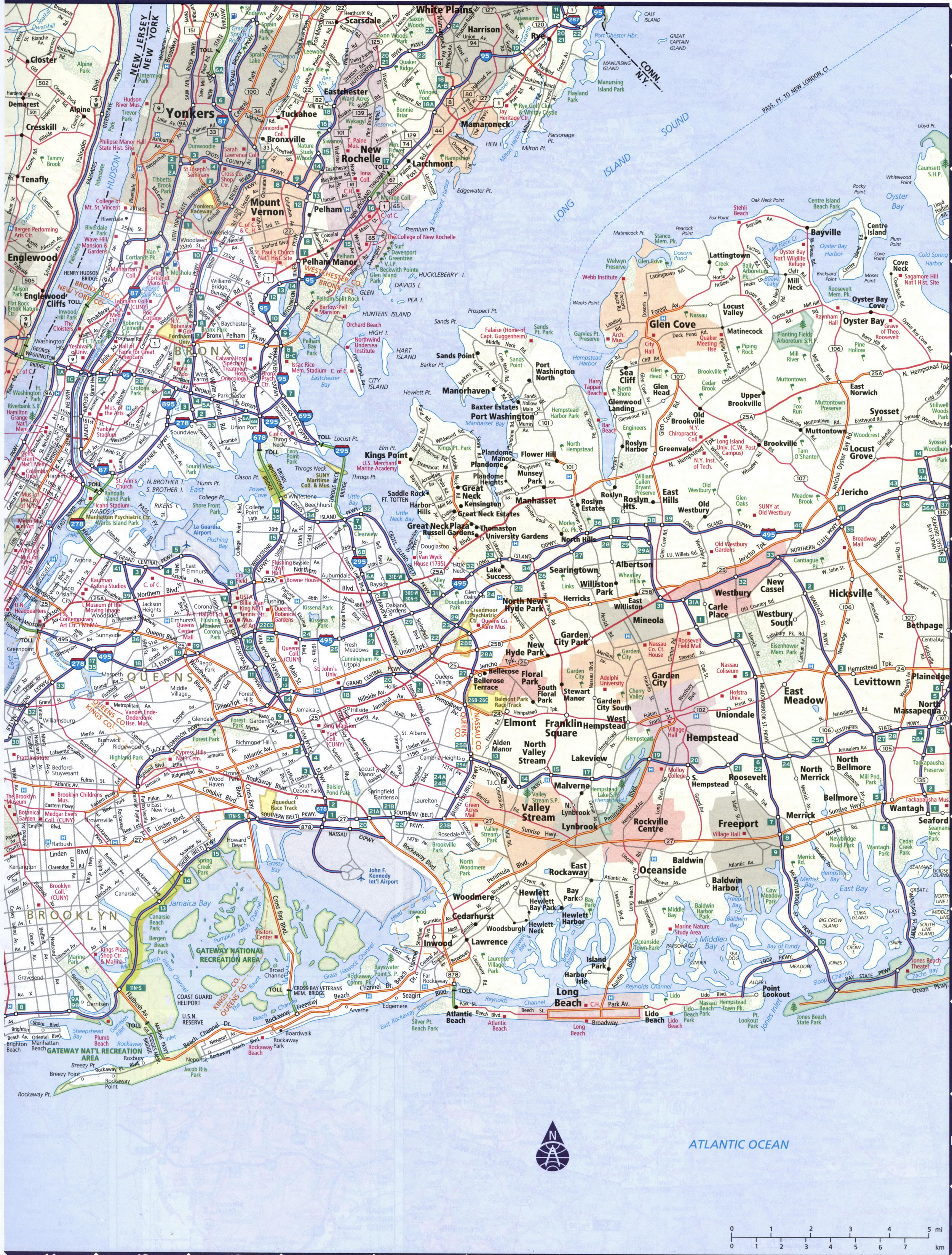 Map of New York City area