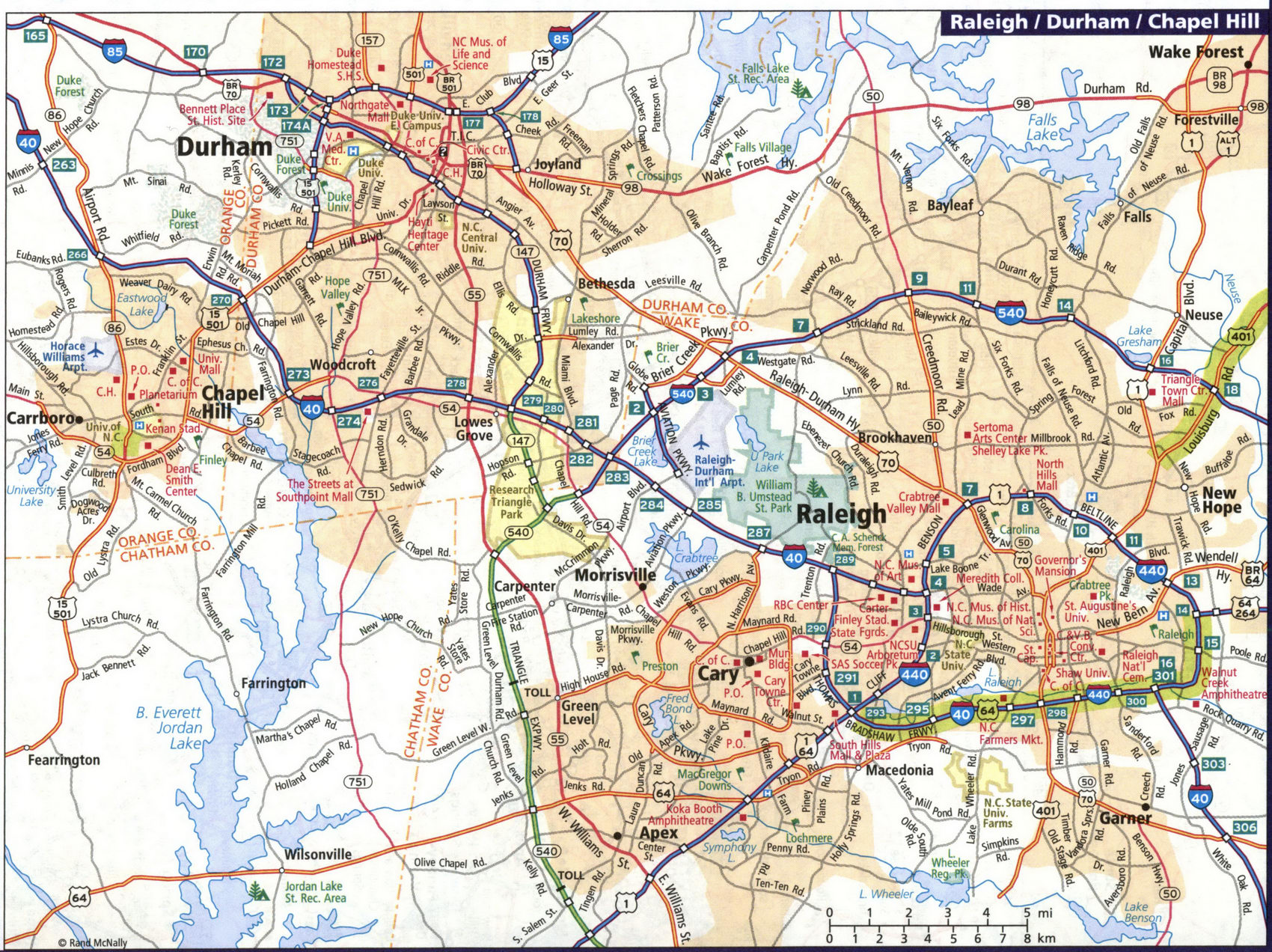 Map of Raleigh