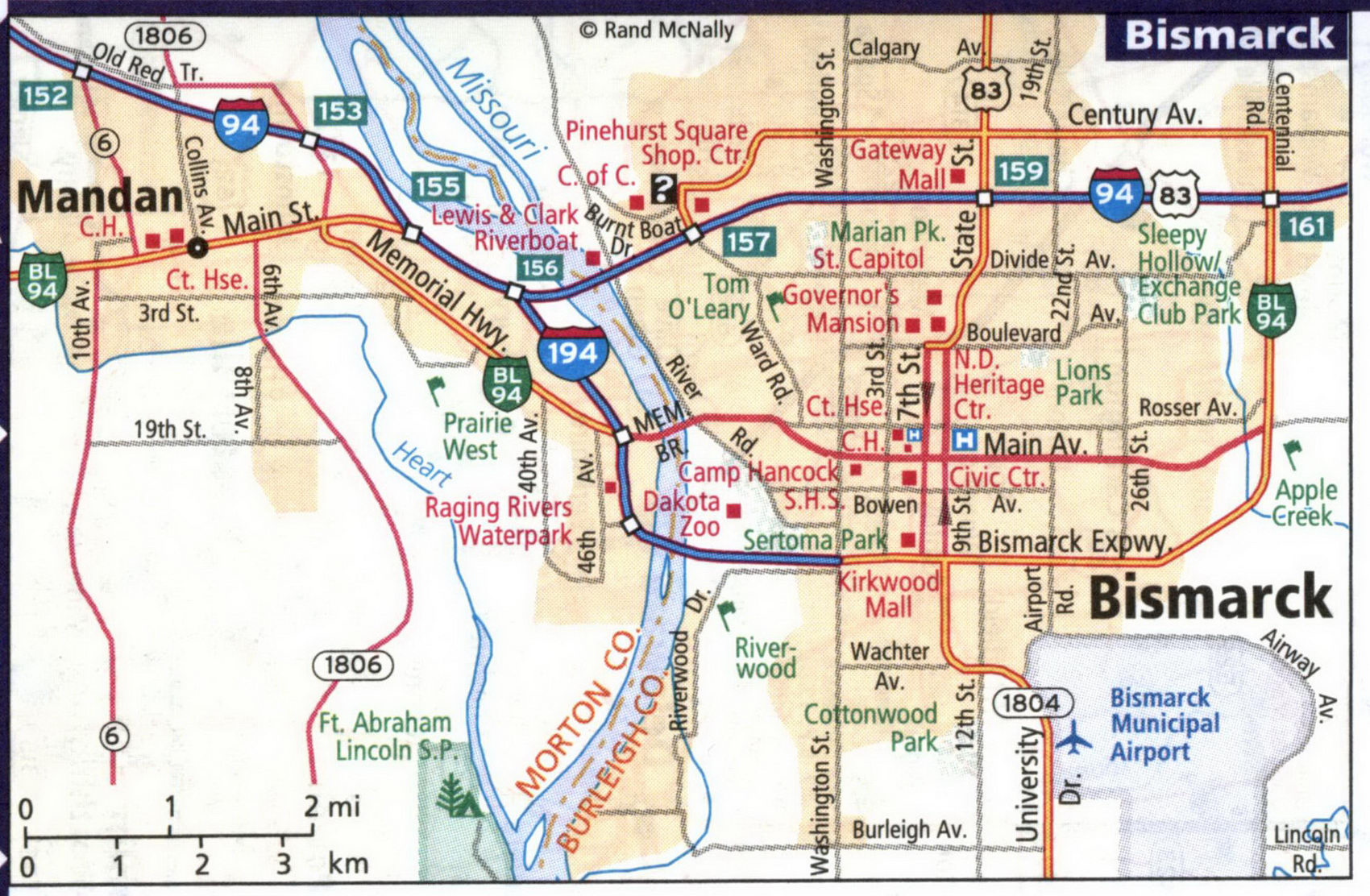 Map of Bismarck