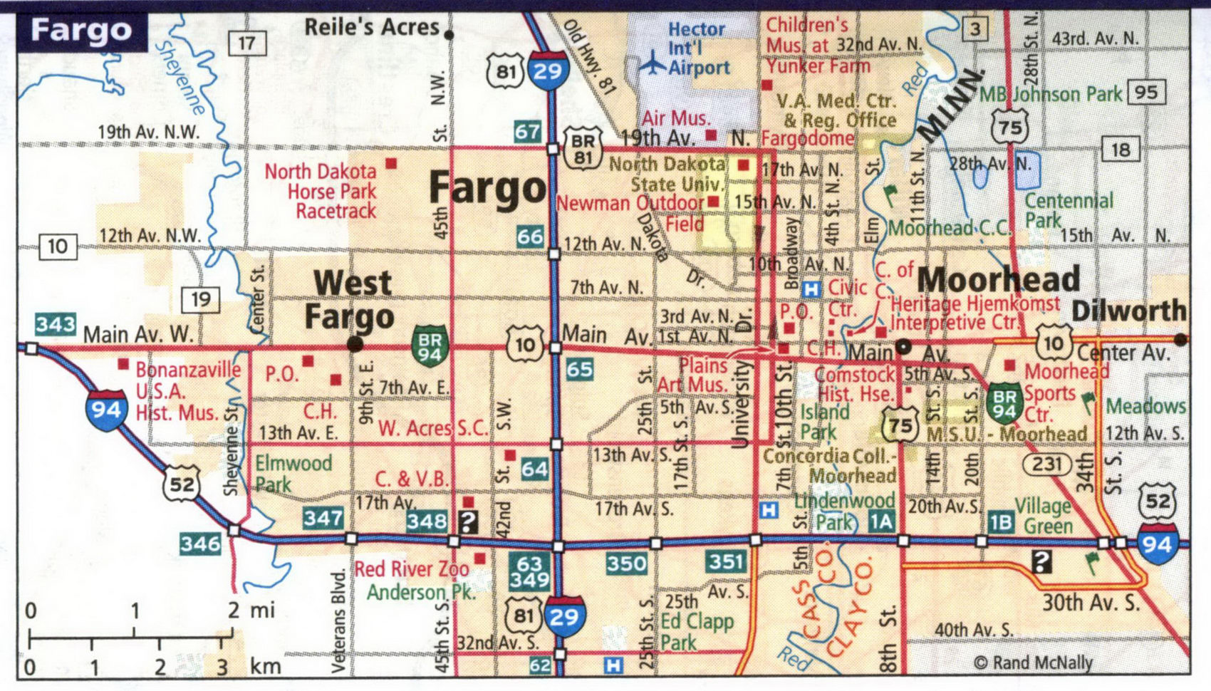 Map of Fargo