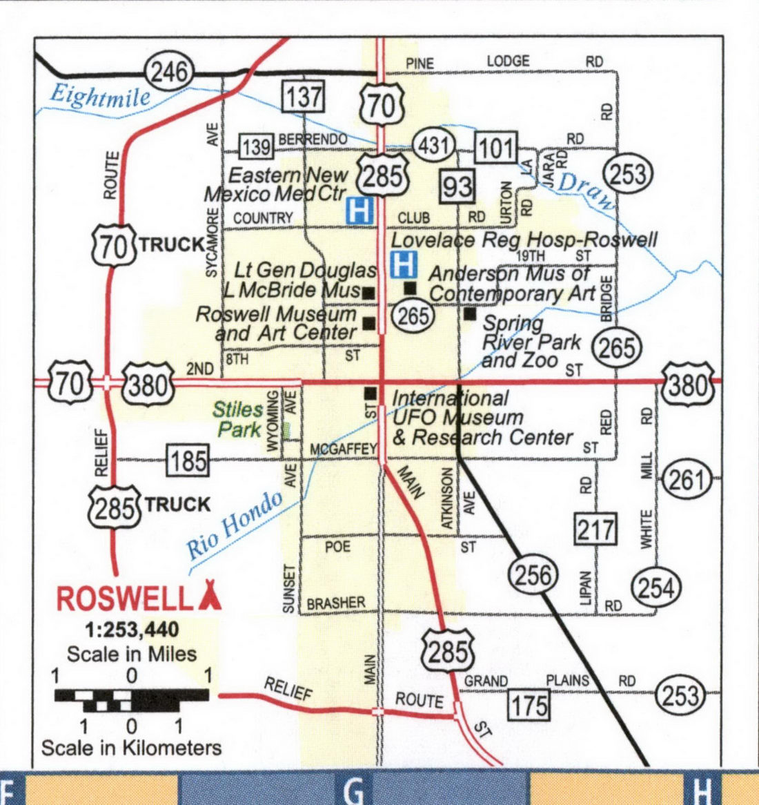 Map of Roswell