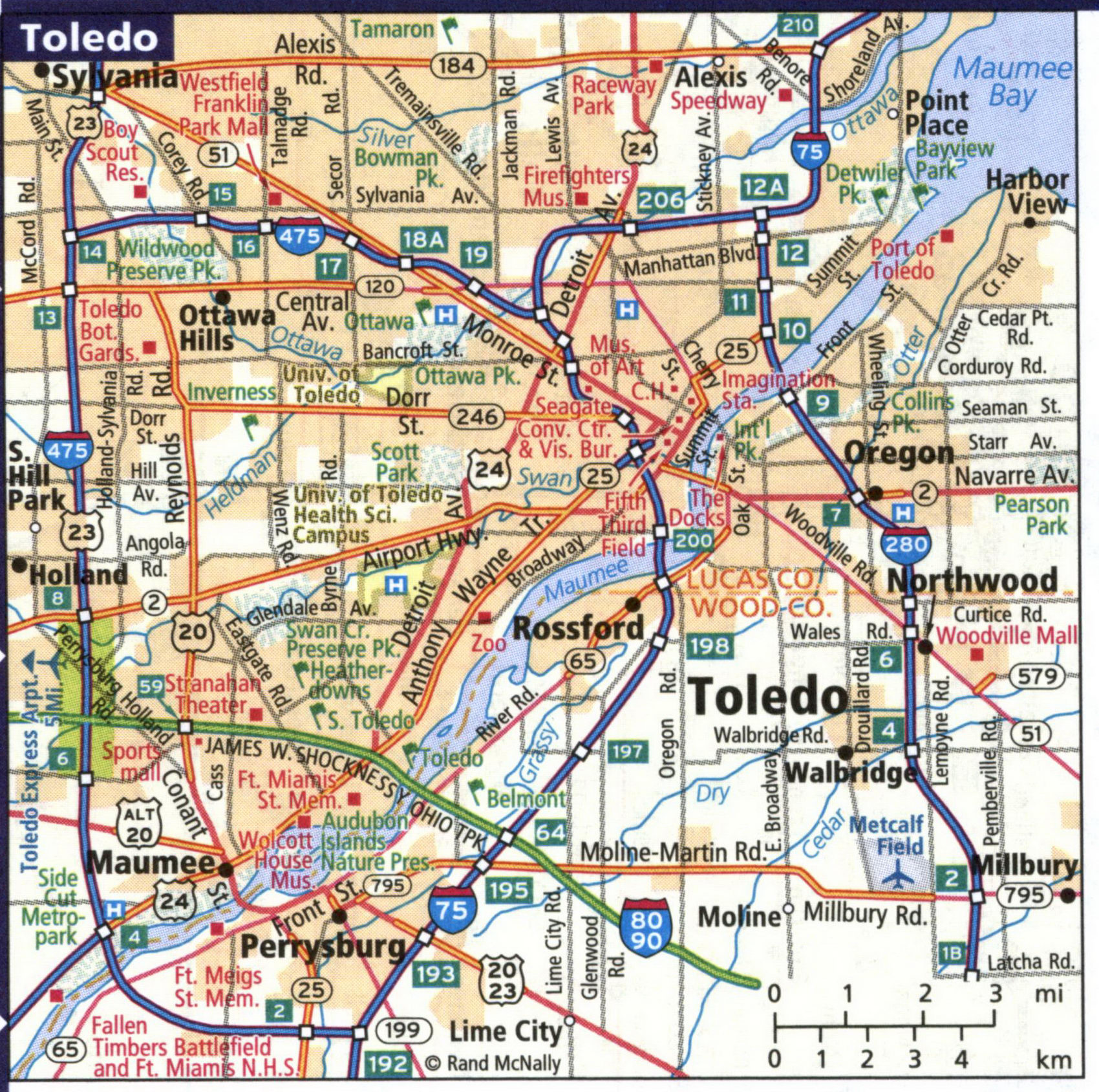 Map of Toledo