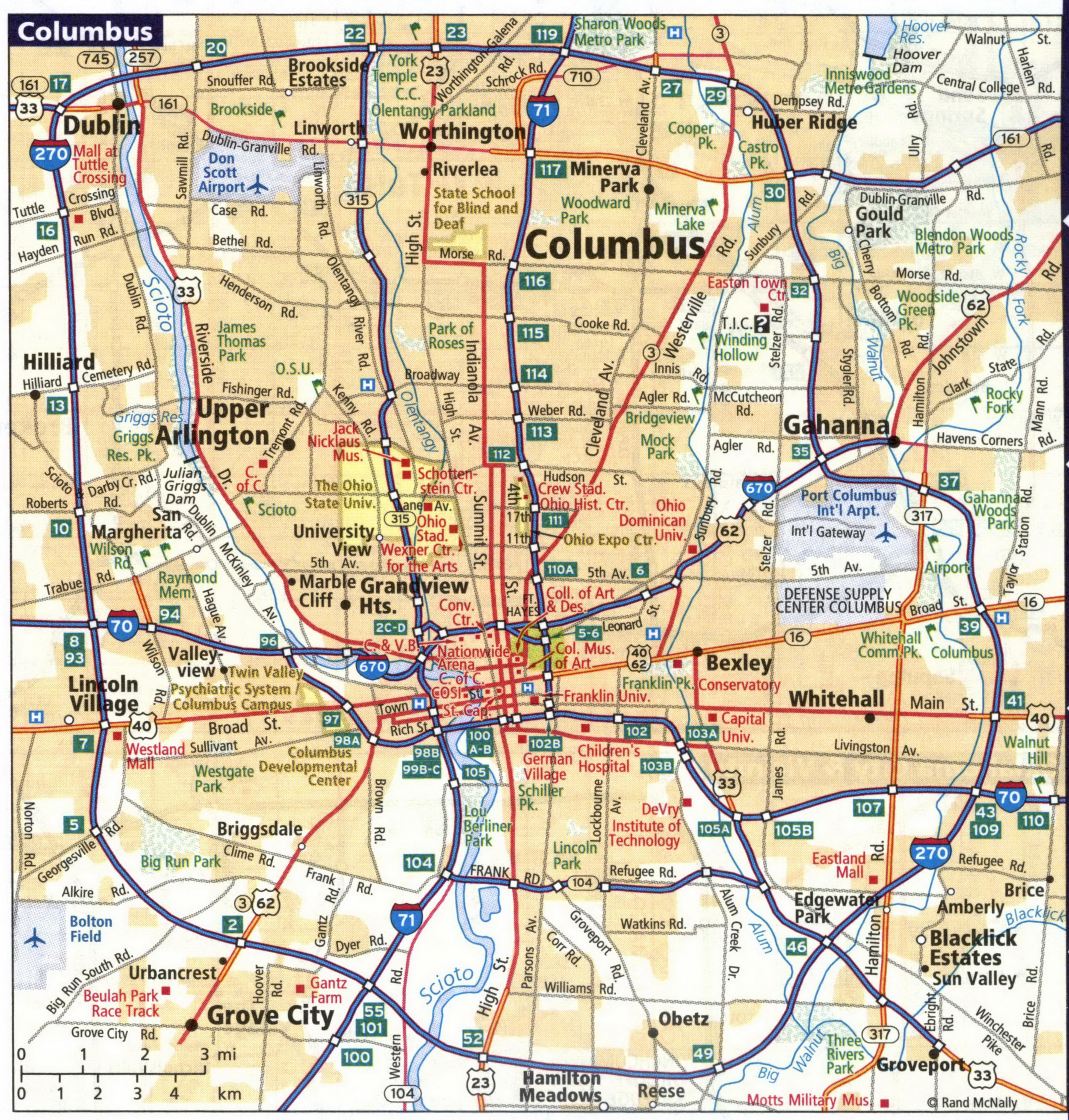 Map of Columbus