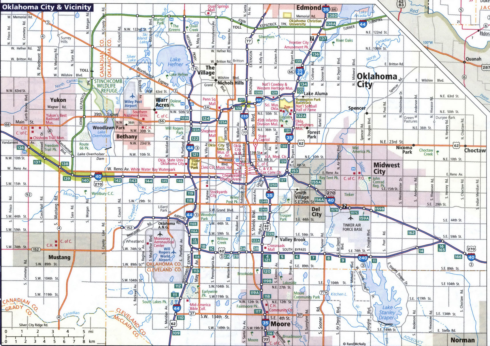 Map of Oklahoma city