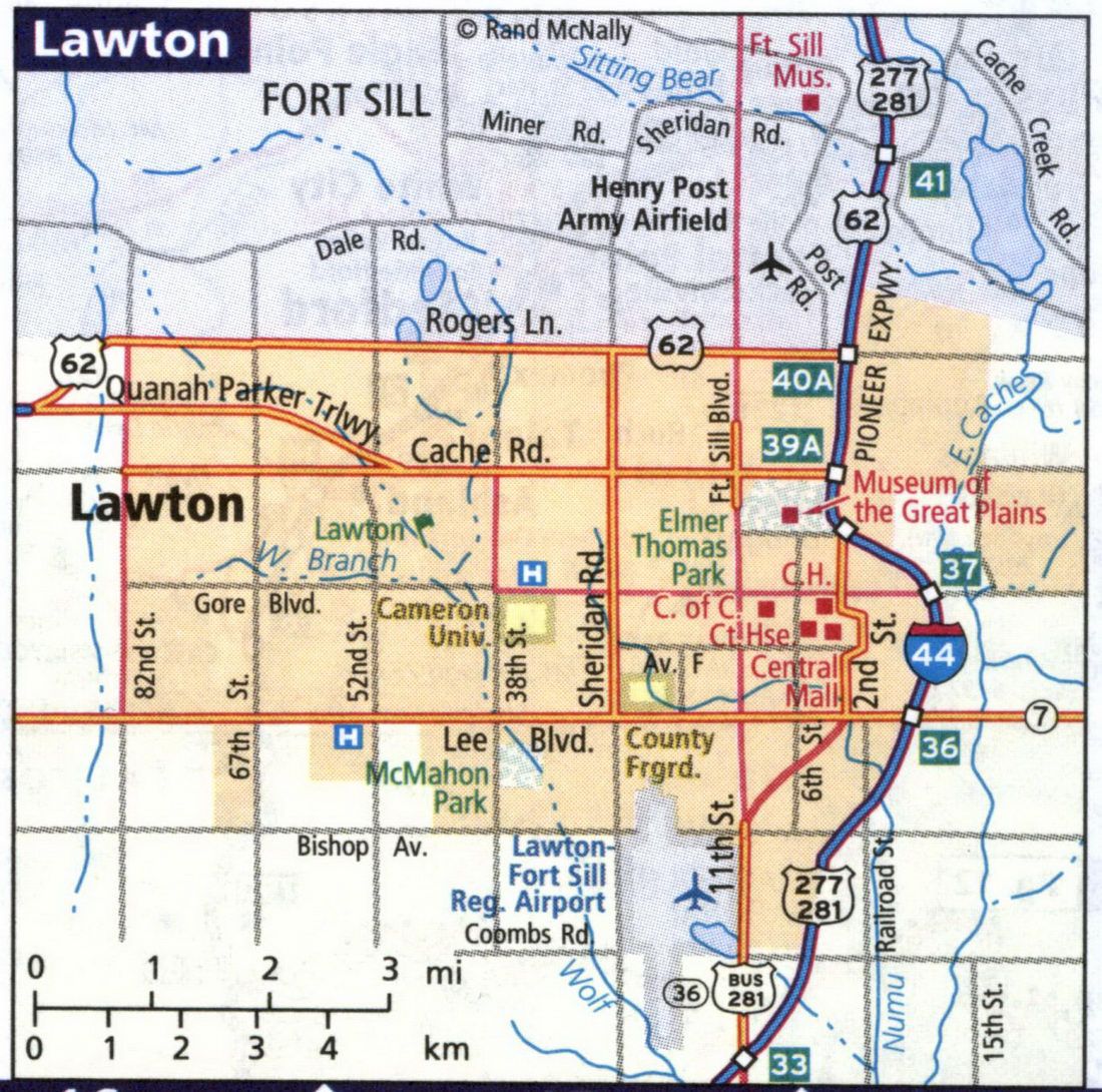Map of Lawton
