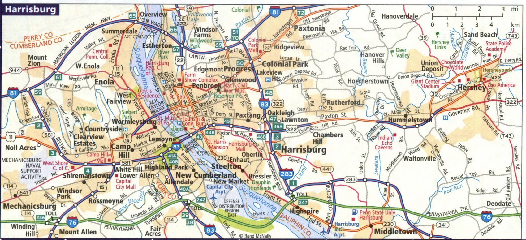 Map of Harrisburg