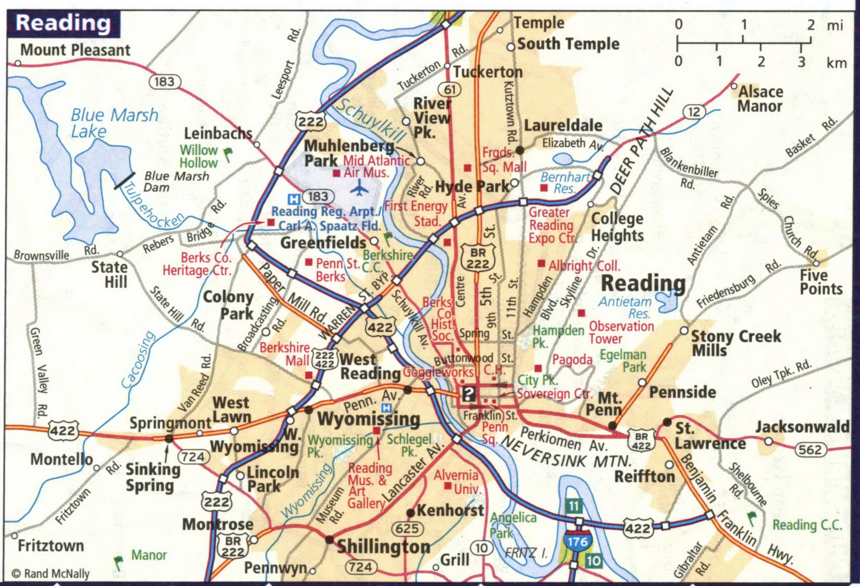 Map of Reading
