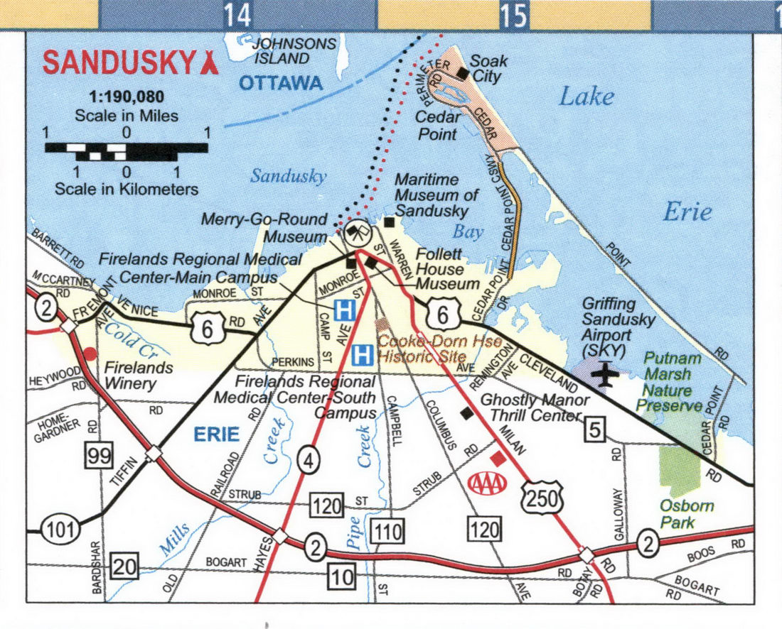 Map of Sandusky