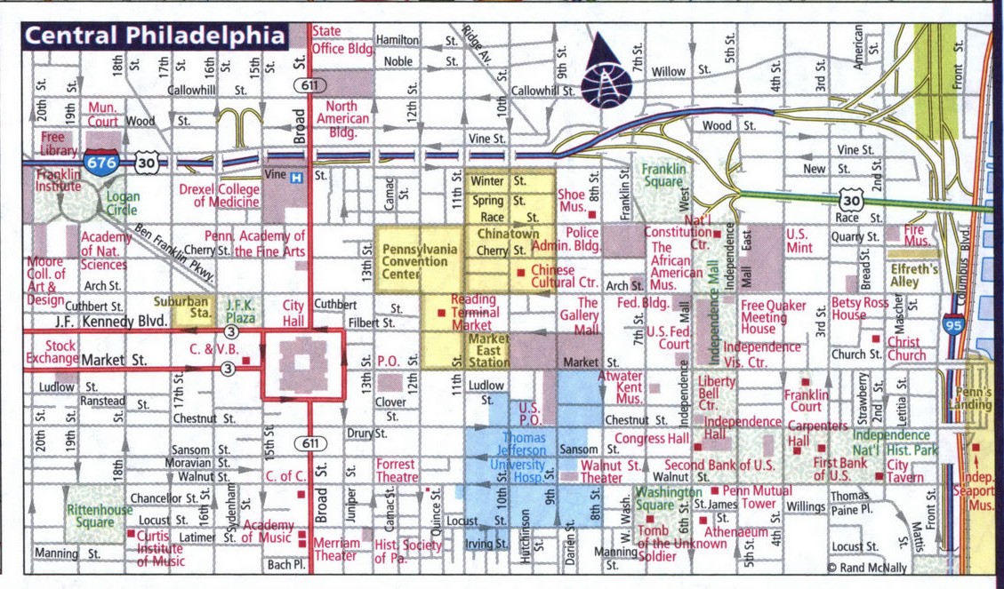Map of Central Philadelphia