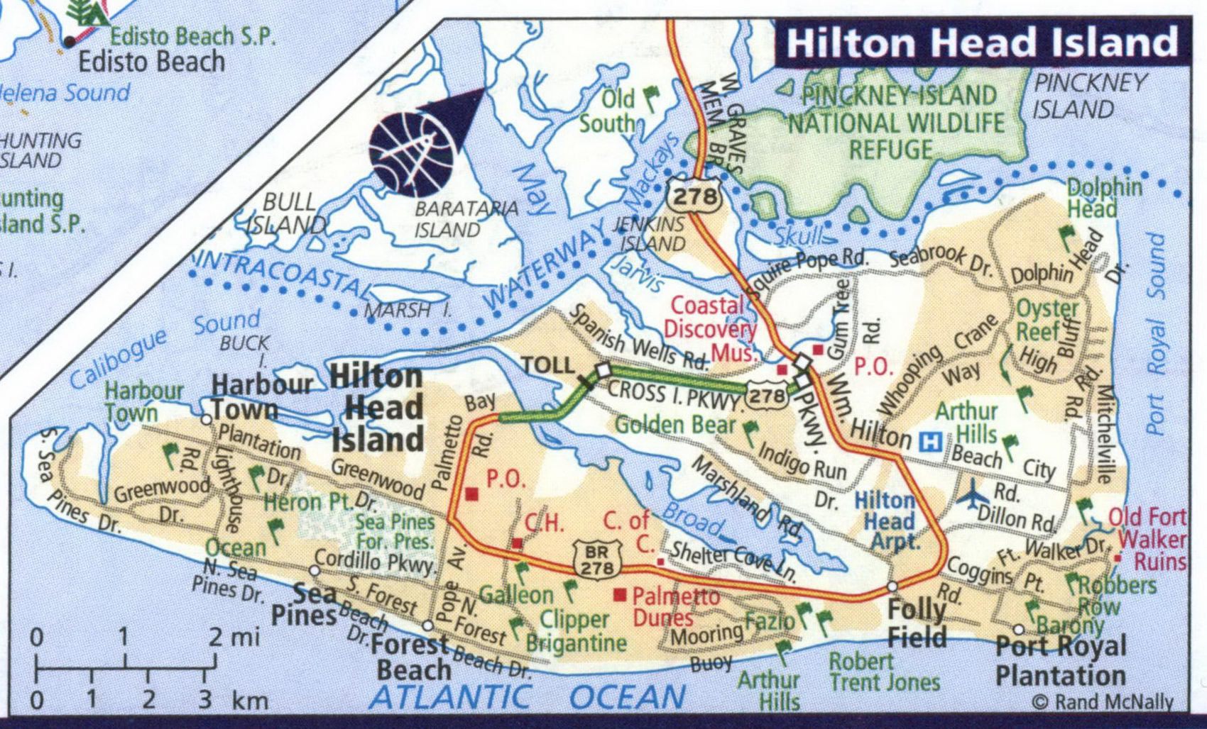 Map of Hilton Head Island