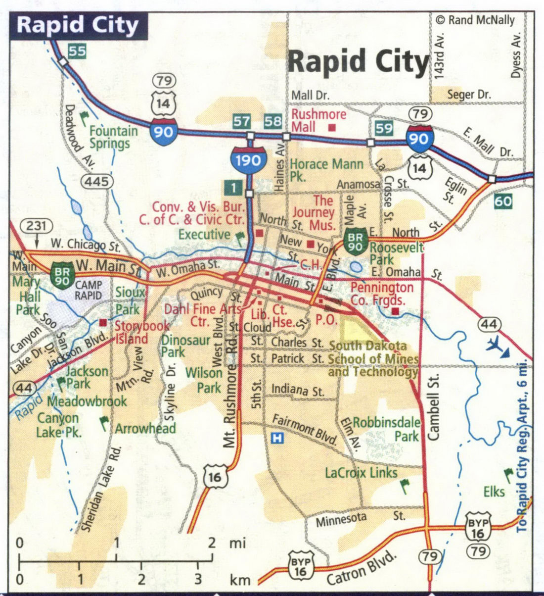 Map of Rapid City