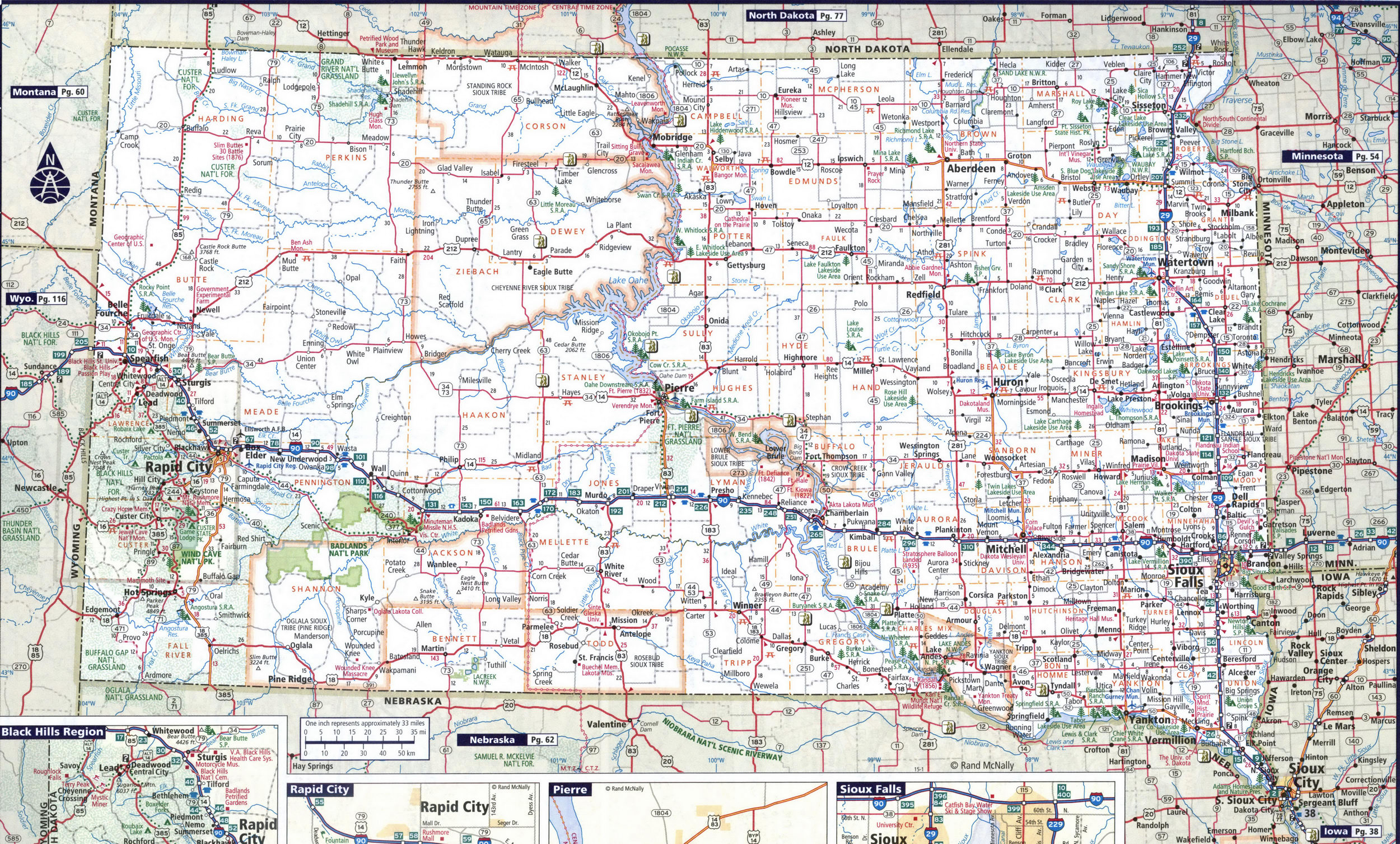 Map of South Dakota