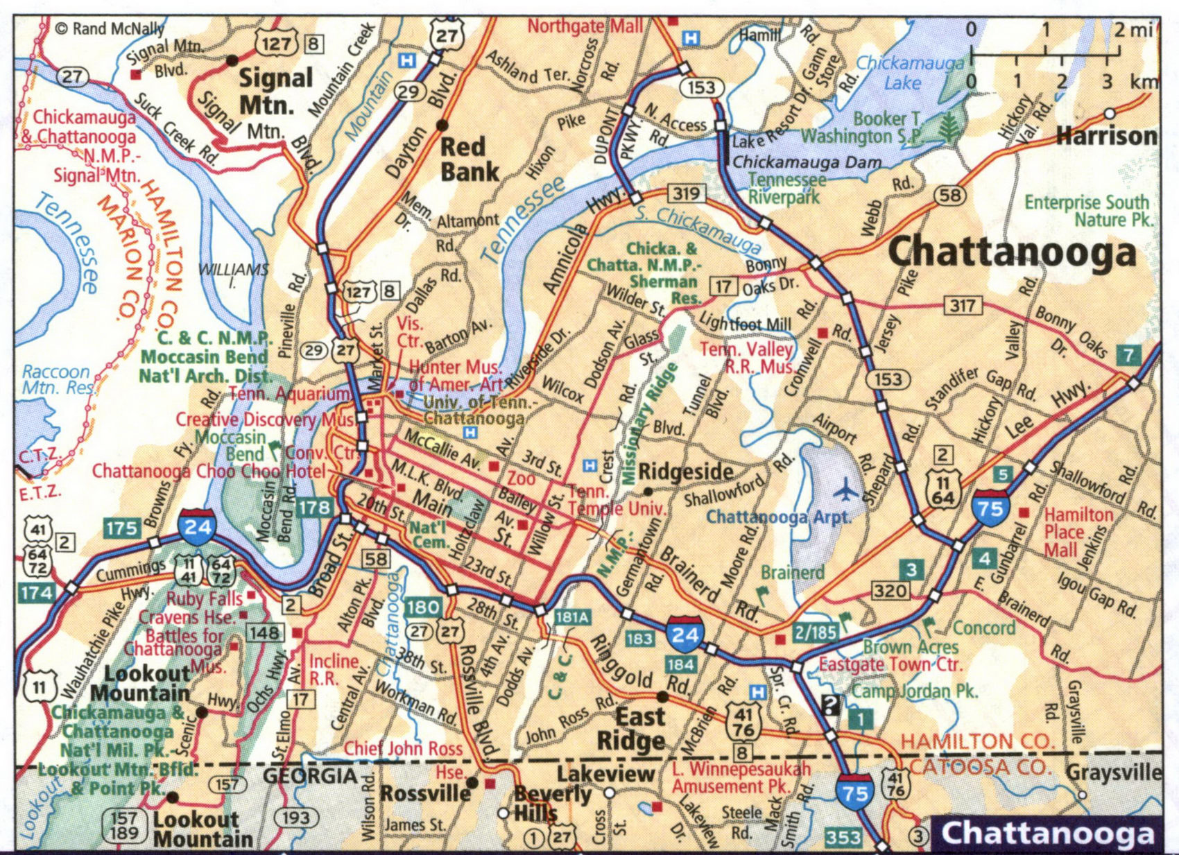 Map of Chattanooga