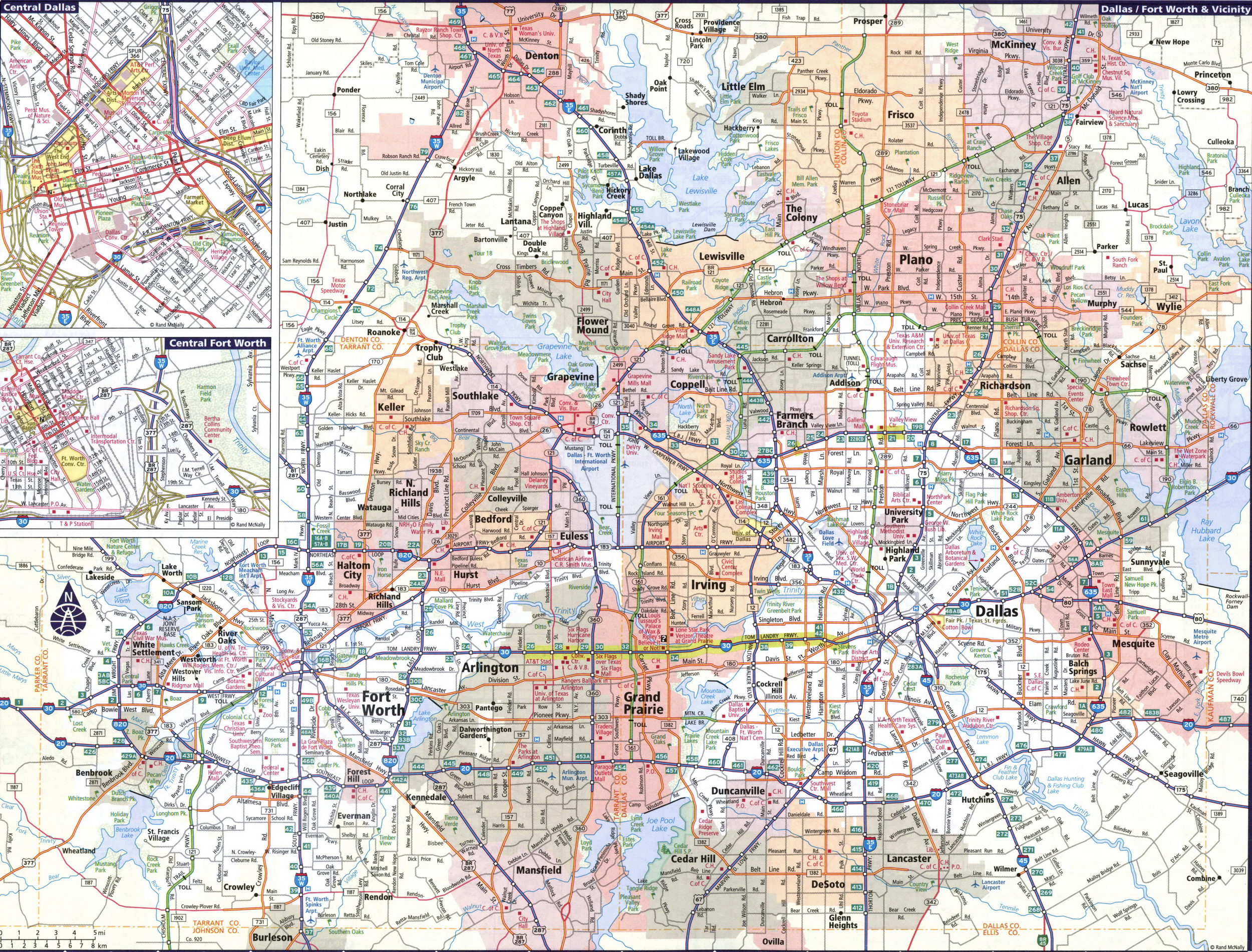 Map of Dallas area