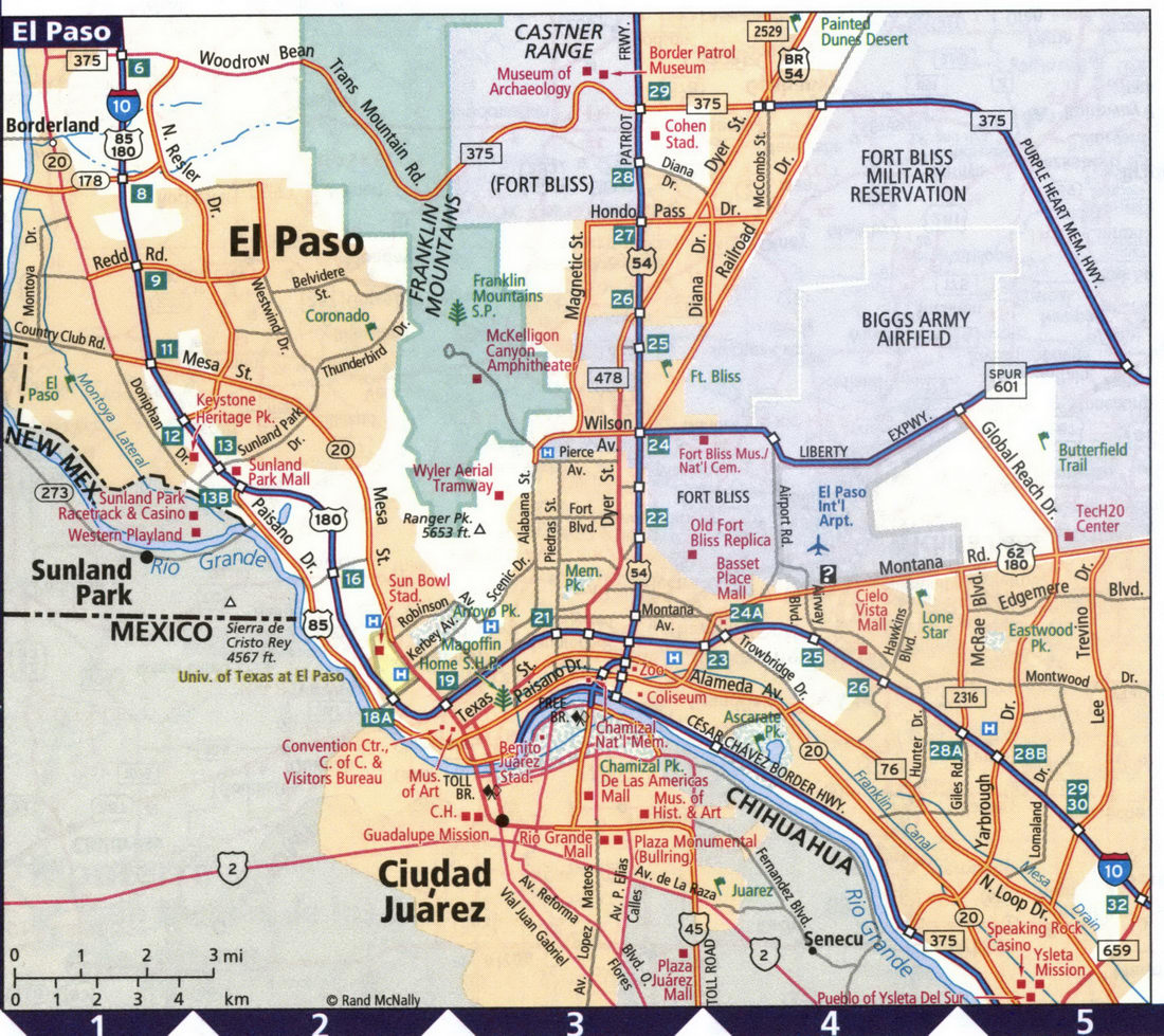 Map of El Paso